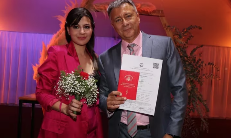 Las fotos del casamiento de Rolando Graña y Giselle Krüger