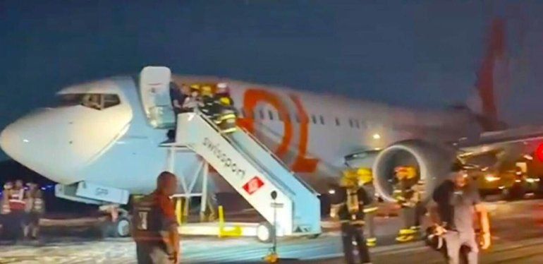 El avión de la línea aérea Gol que protagonizó el accidente en Río de Janeiro