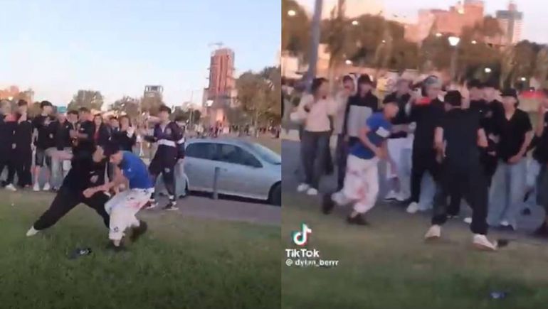 Jóvenes protagonizaron una violenta pelea en el Parque Jaime de Nevares
