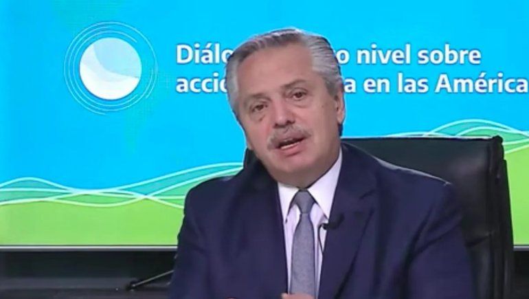 Alberto habló del FMI en la apertura de la Cumbre del Cambio Climático