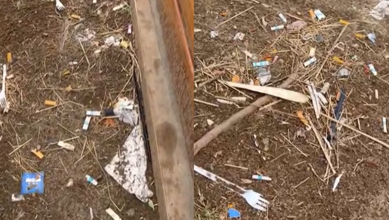 Contaminación en el Paseo de la Costa: un millón de colillas arrojadas en el piso