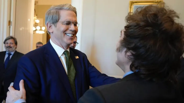 Javier Milei y Scott Bessent. Javier Milei y Scott Bessent.