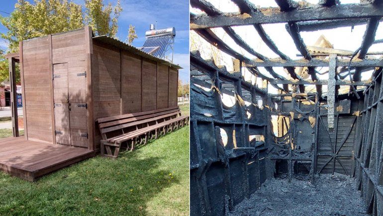 Vandalismo: quemaron un EcoPunto antes de que sea inaugurado