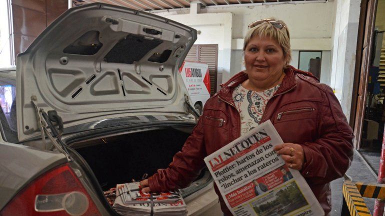 Victoria en la rotativa de LM Neuquén