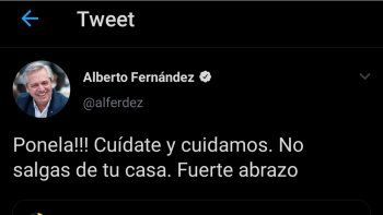 ponela, el extrano mensaje de alberto fernandez en twitter ponela, el extrano mensaje de alberto fernandez en twitter