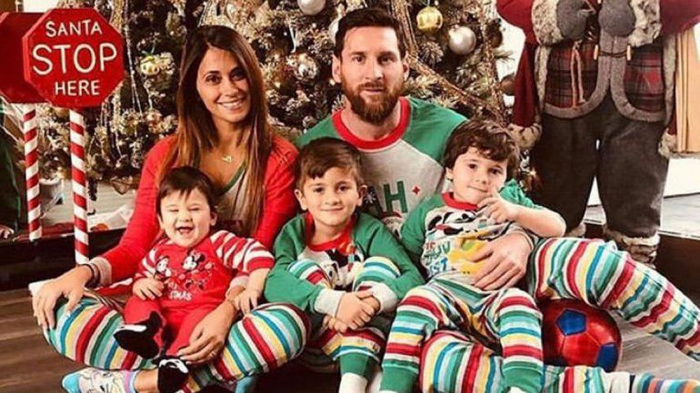 Así festejó Lionel Messi la llegada de Papá Noel