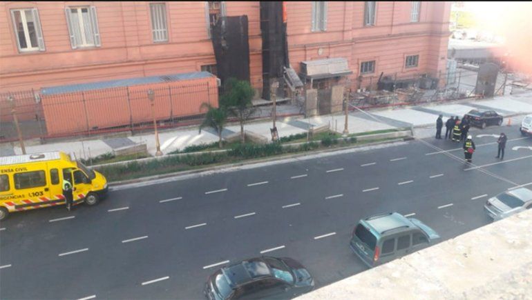 Evacuaron el Palacio de Hacienda por una pérdida de gas