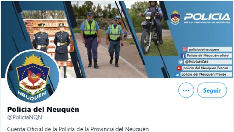Hackearon la cuenta de Twitter de la Policía de Neuquén