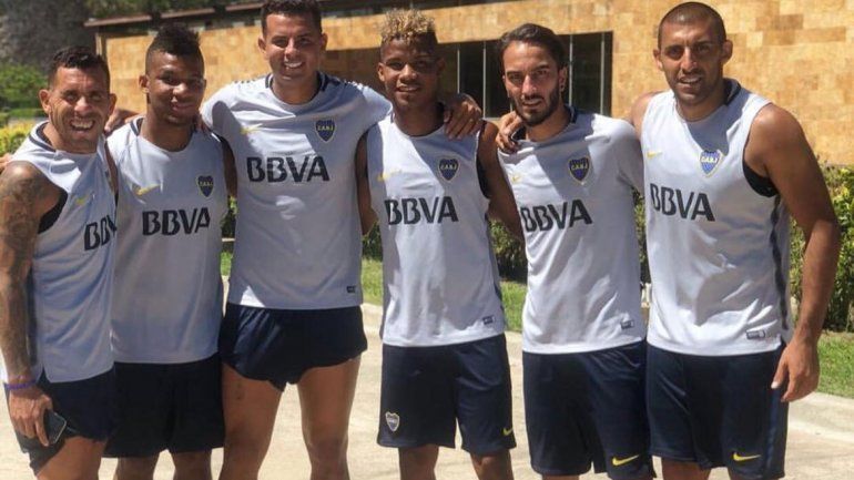 Tevez y Ábila esperan su debut en el Xeneize. Cardona y Barrios