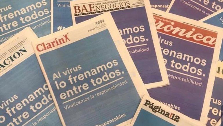 #Somosresponsables: todos los diarios del país unidos contra el coronavirus