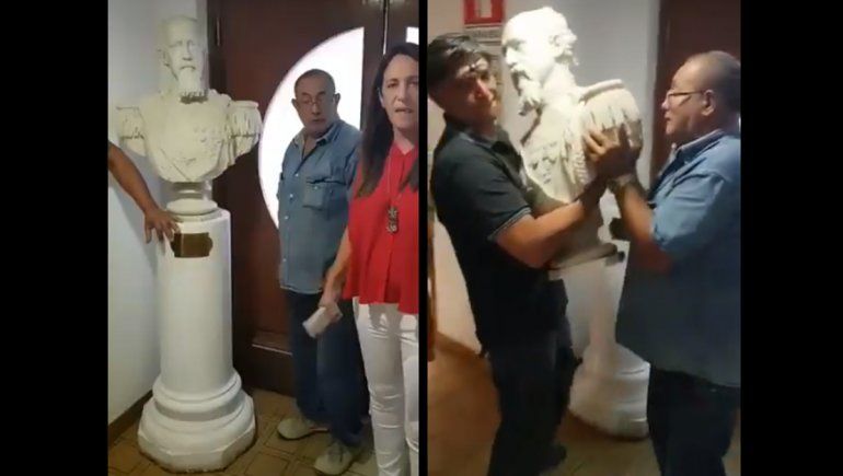 Por respeto al pueblo mapuche, el municipio retiró de los pasillos el busto de General Roca