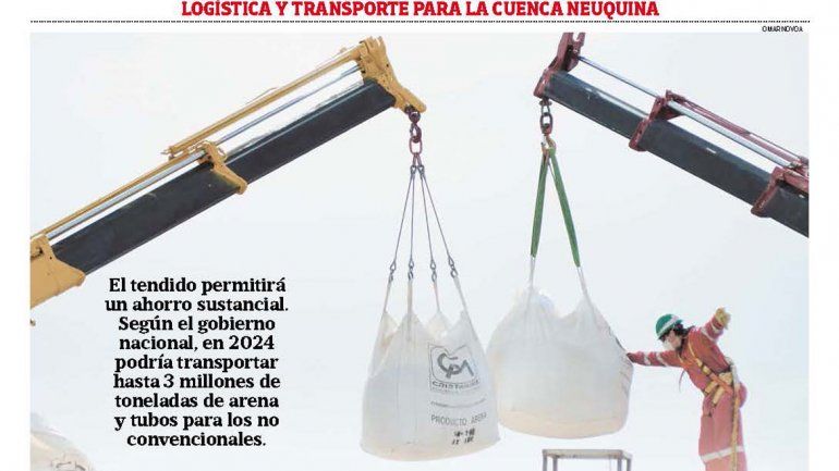 Obra central: el tren de Vaca Muerta  vale su peso en oro