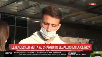 leyendeker visito a zeballos tras la operacion: estaba muy angustiado leyendeker visito a zeballos tras la operacion: estaba muy angustiado