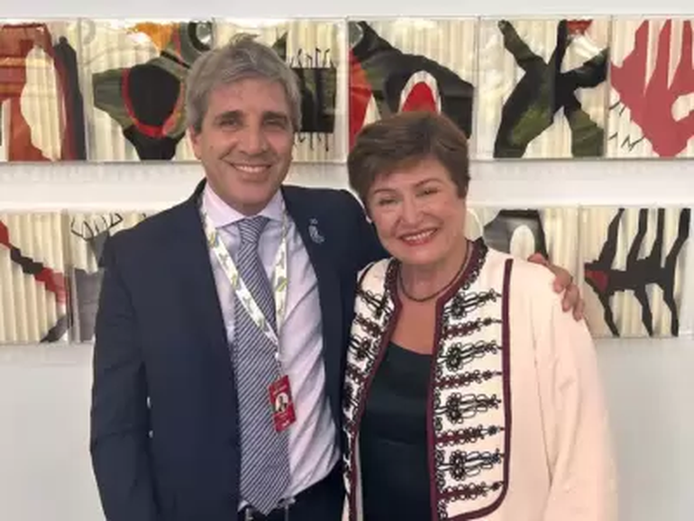 Caputo con Kristalina Georgieva, directora del FMI Caputo con Kristalina Georgieva, directora del FMI