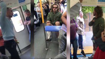 a los gritos, pasajeros echaron a eguillor de un tren a los gritos, pasajeros echaron a eguillor de un tren