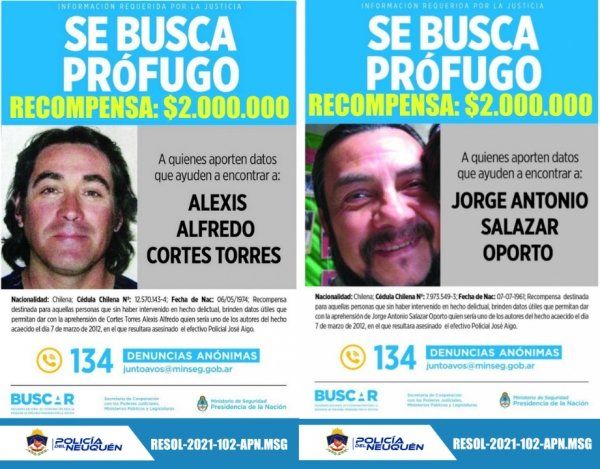 Aumentaron la recompensa para tratar de dar con el paradero de los acusados por el crimen de Aigo.