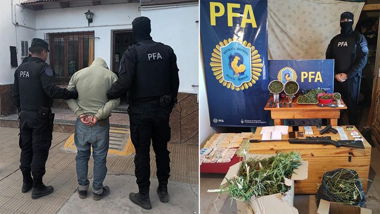 Marihuana, cocaína y armas en allanamientos a kioscos narcos