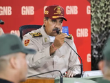 El presidente Nicolás Maduro, con la plana mayor de la Guardia Bolivariana