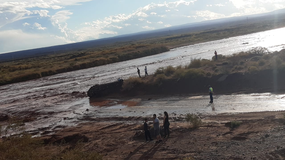 Otra vez cortaron el tránsito en la ruta 5 por la lluvia