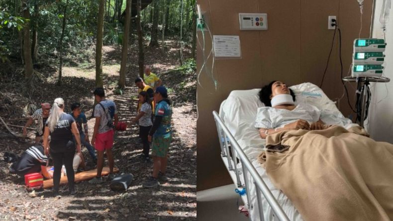 El drama de una turista que cayó 6 metros de un puente en México. | LM Neuquen El drama de una turista que cayó 6 metros de un puente en México.
