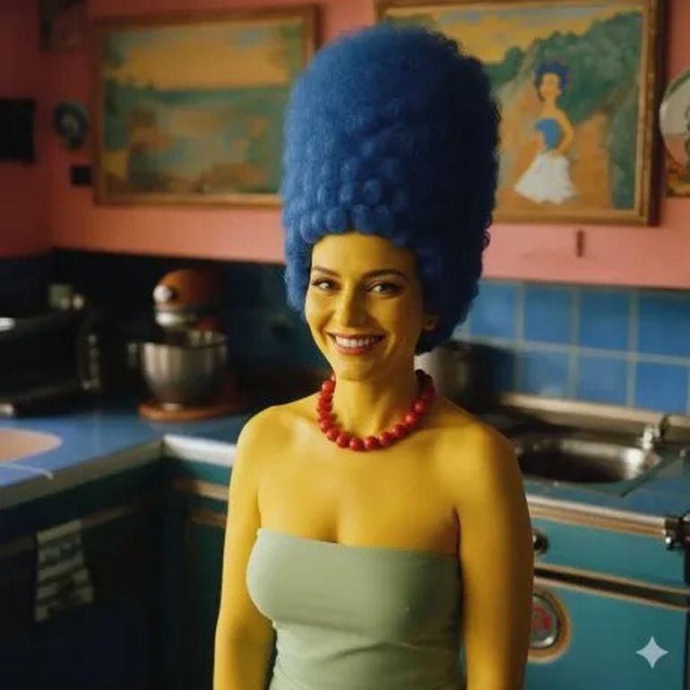 El resultado fue sorprendente: la imagen subraya los rasgos característicos de la esposa de Homero.