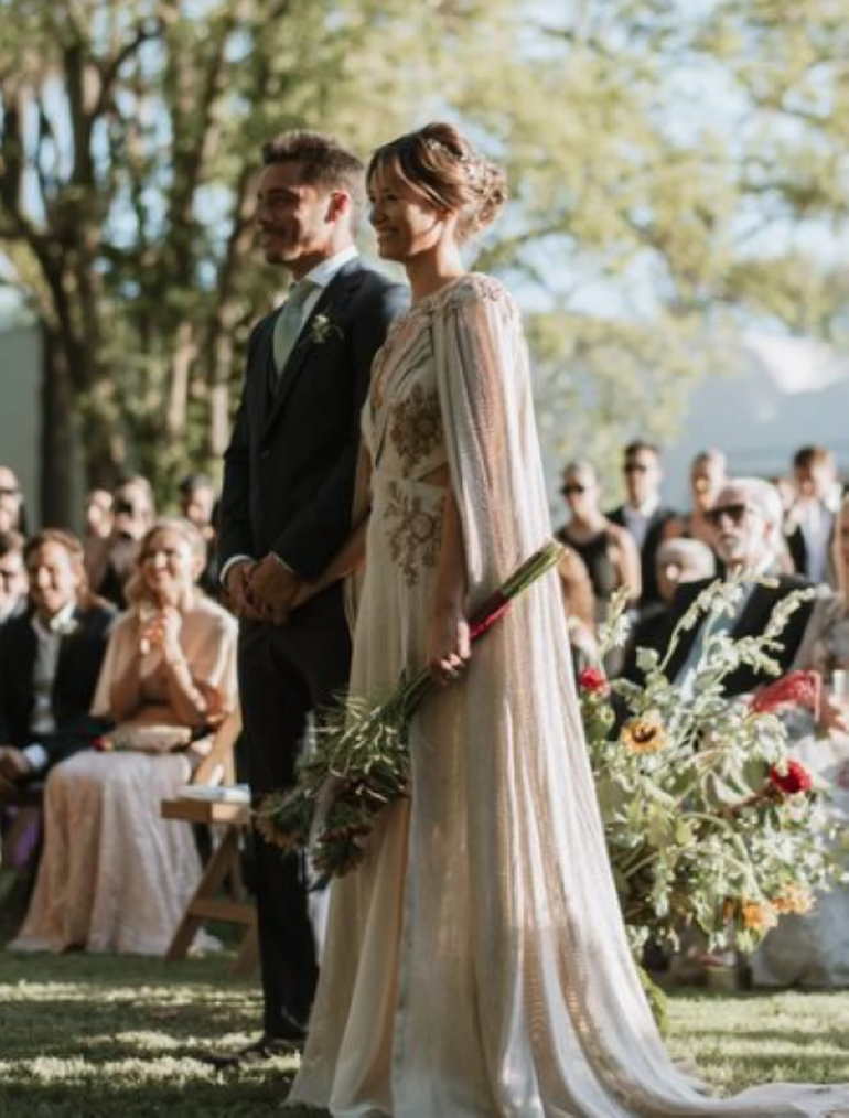 El estilo campestre y descontracturado de la boda le dio un toque mágico.