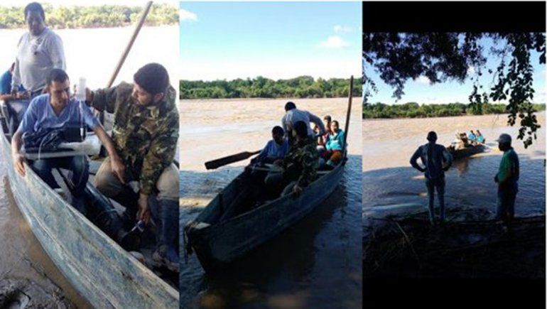 Hazaña en Formosa: trasladaron a un bebé en canoa por el Río Bermejo