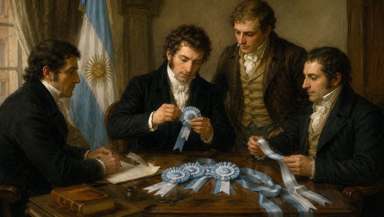 La escarapela celeste y blanca se convirtió en el primer gran símbolo patrio surgido durante el proceso de independencia argentina. La escarapela celeste y blanca se convirtió en el primer gran símbolo patrio surgido durante el proceso de independencia argentina.