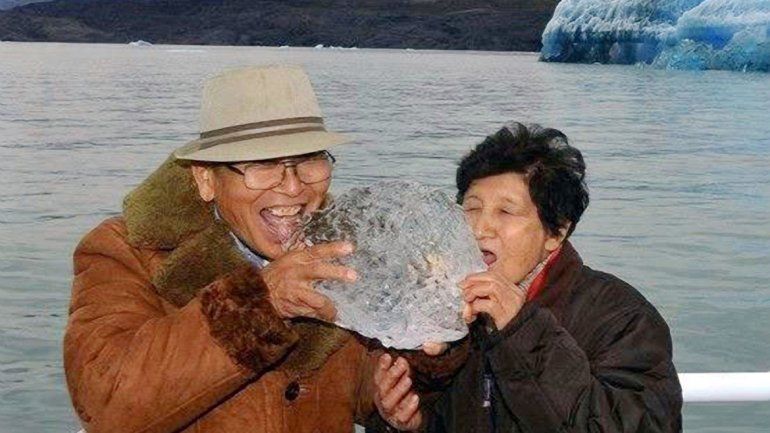 Momentos felices. Yoshiko Kumakura junto a su esposo