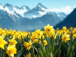 Campo de narcisos en Chubut. Campo de narcisos en Chubut.