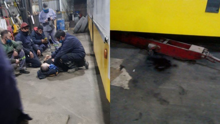 Cedió el crique y un colectivo aplastó a un trabajador