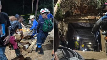 Rescataron con vida a 18 trabajadores que quedaron atrapados tras el derrumbe de una mina de oro en Colombia.