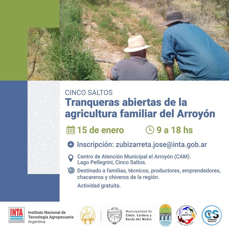 Se viene la jornada "Tranqueras abiertas de la agricultura familiar del Arroyón"