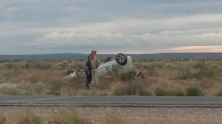 Vuelco con suerte sobre la Autovía Norte
