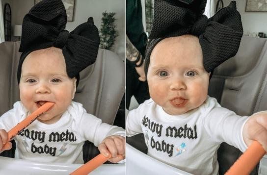 TikTok: una bebé y su padre son virales por su amor al heavy metal