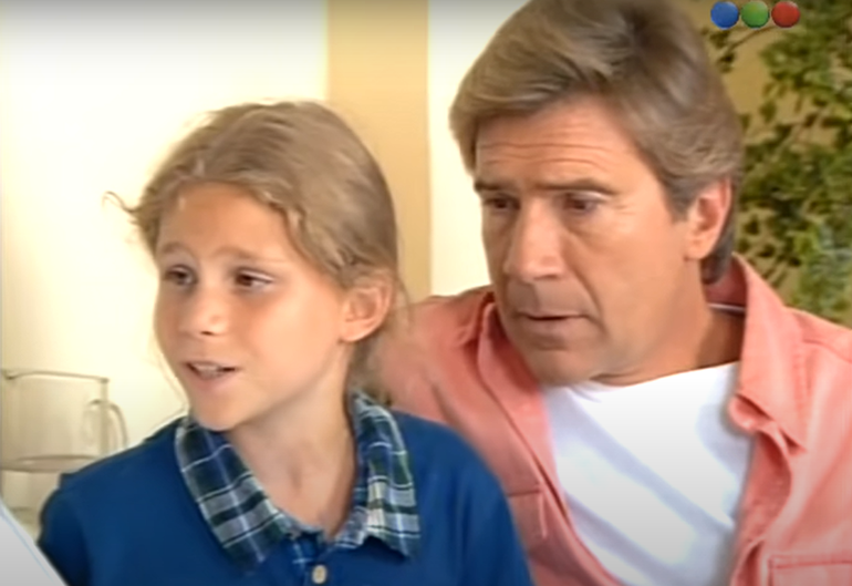 Andrés con su papá en la ficción, Germán Kraus.