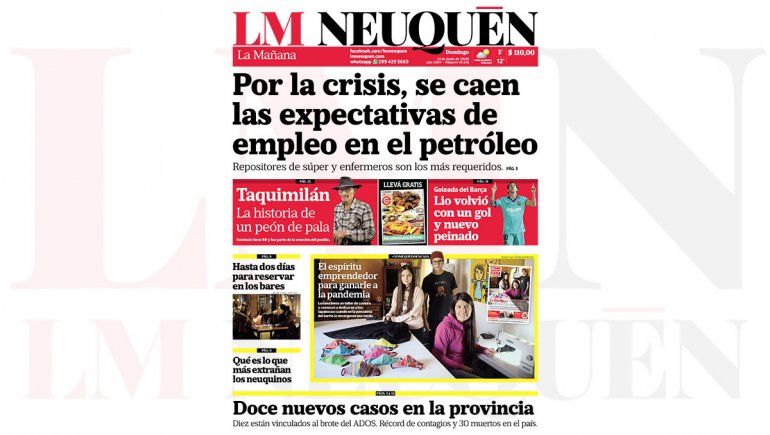 Repasá página por página la edición impresa de LMN