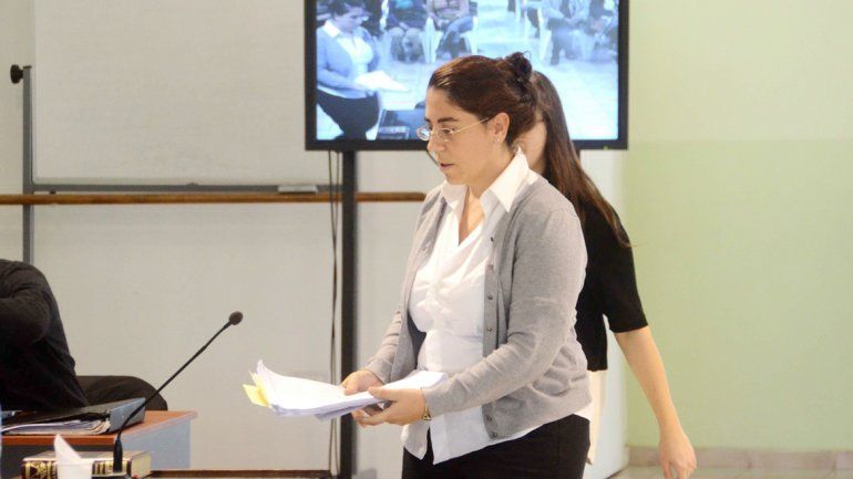 Maria Liliana Tesan llegó desde Estados Unidos para declarar por el juicio.
