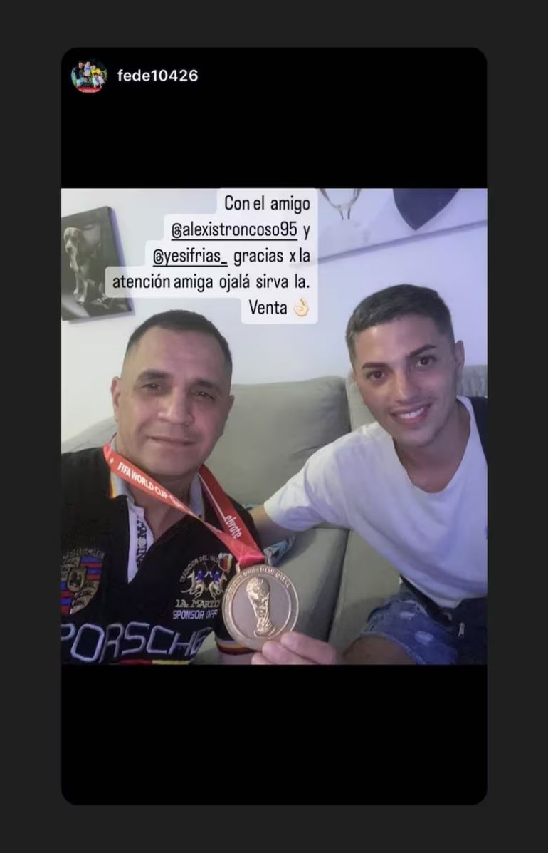 La supuesta medalla de Exequiel Palacios La supuesta medalla de Exequiel Palacios