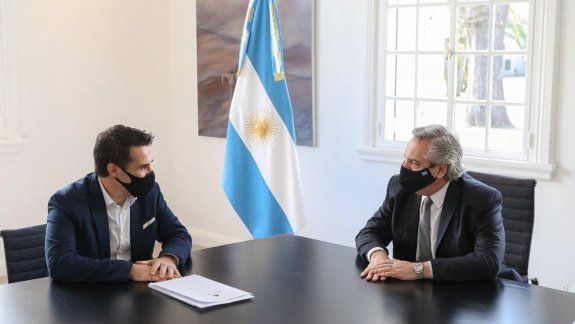 Martínez tuvo su primera cumbre con el Presidente en Olivos