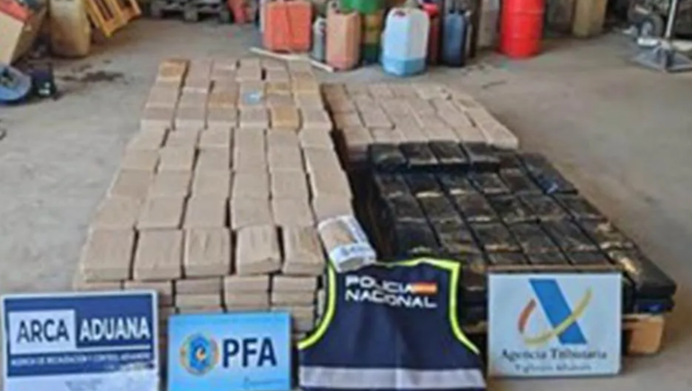 Los panes de cocaína incautados a Europa