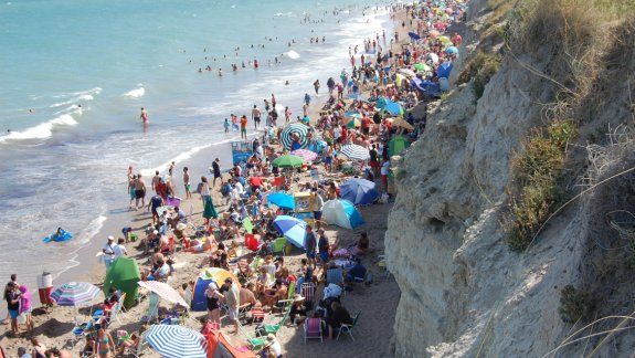 Las playas del balnerario rionegrino se colmaron este fin de semana.
