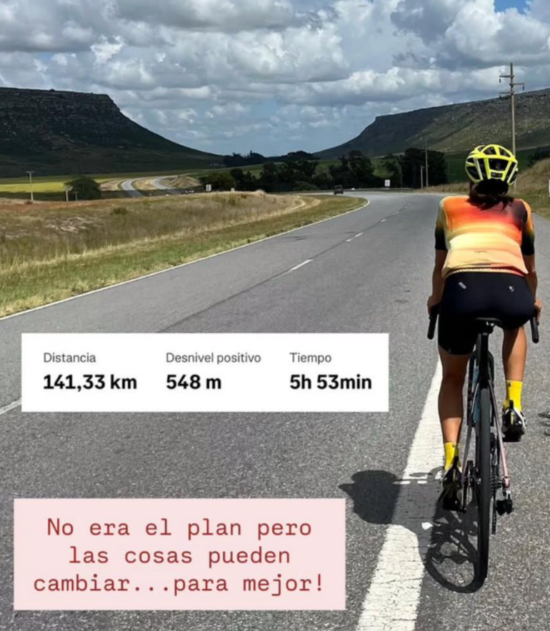 Juana Viale y su experiencia en ciclismo. La conductora lo compartió en su red social Instagram. Juana Viale y su experiencia en ciclismo. La conductora lo compartió en su red social Instagram.