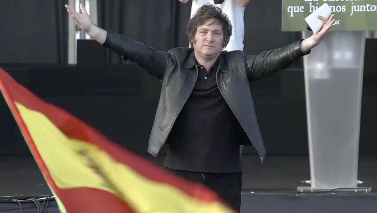 Javier Milei en su participación en un acto de Vox hace dos años. Javier Milei en su participación en un acto de Vox hace dos años.