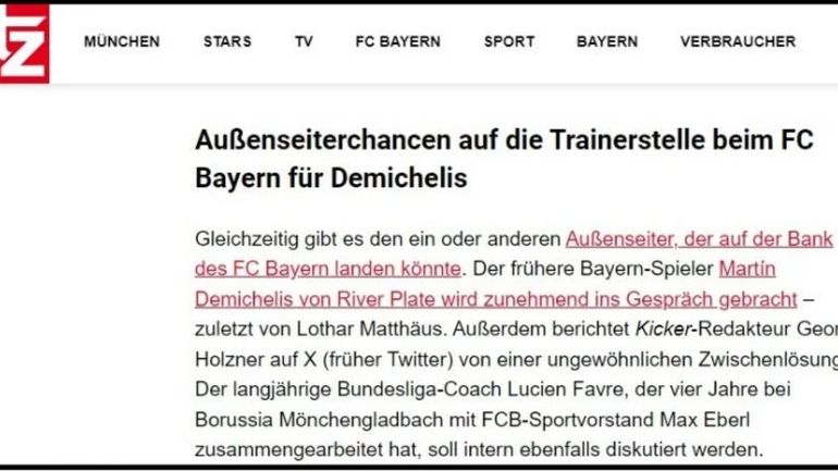 TZ aseguró que Martín Demichelis podría ir al Bayer TZ aseguró que Martín Demichelis podría ir al Bayer