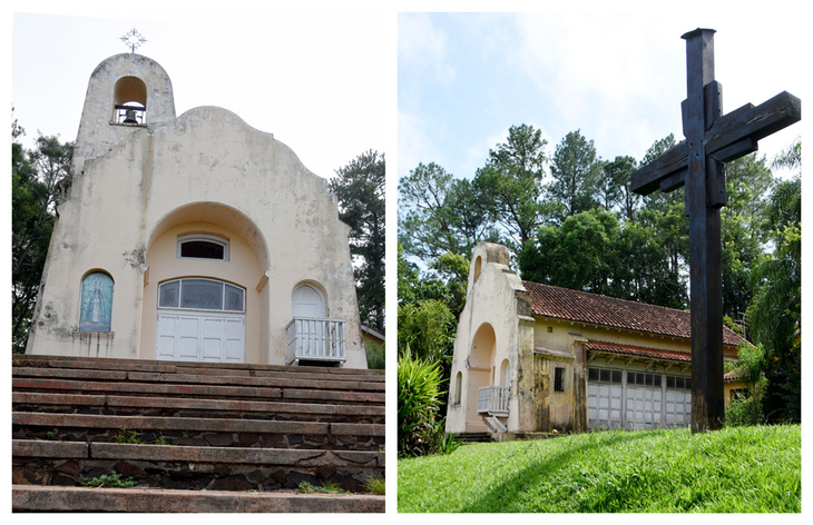Puerto Bemberg en Misiones conserva 400 hectáreas de selva nativa para el turismo sustentable. En los jardines de la posada hay una capilla que diseñó el arquitecto Alejandro Bustillo. Foto: Puerto Bemberg