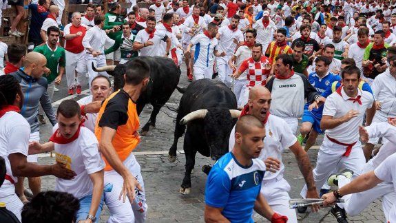 El primer encierro de San Fermín dejó cinco heridos