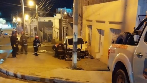 Choque y escape de gas en Comodoro Rivadavia.