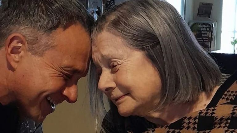 Sergio Lapegüe y su mamá Sergio Lapegüe y su mamá