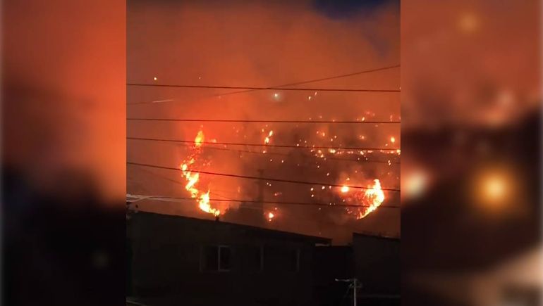 El incendio causó preocupación en Bariloche